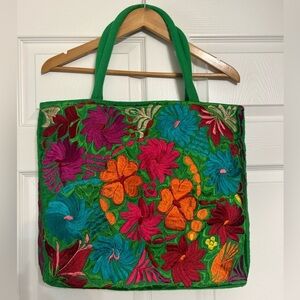 Mexican Embroidered Tote Bag